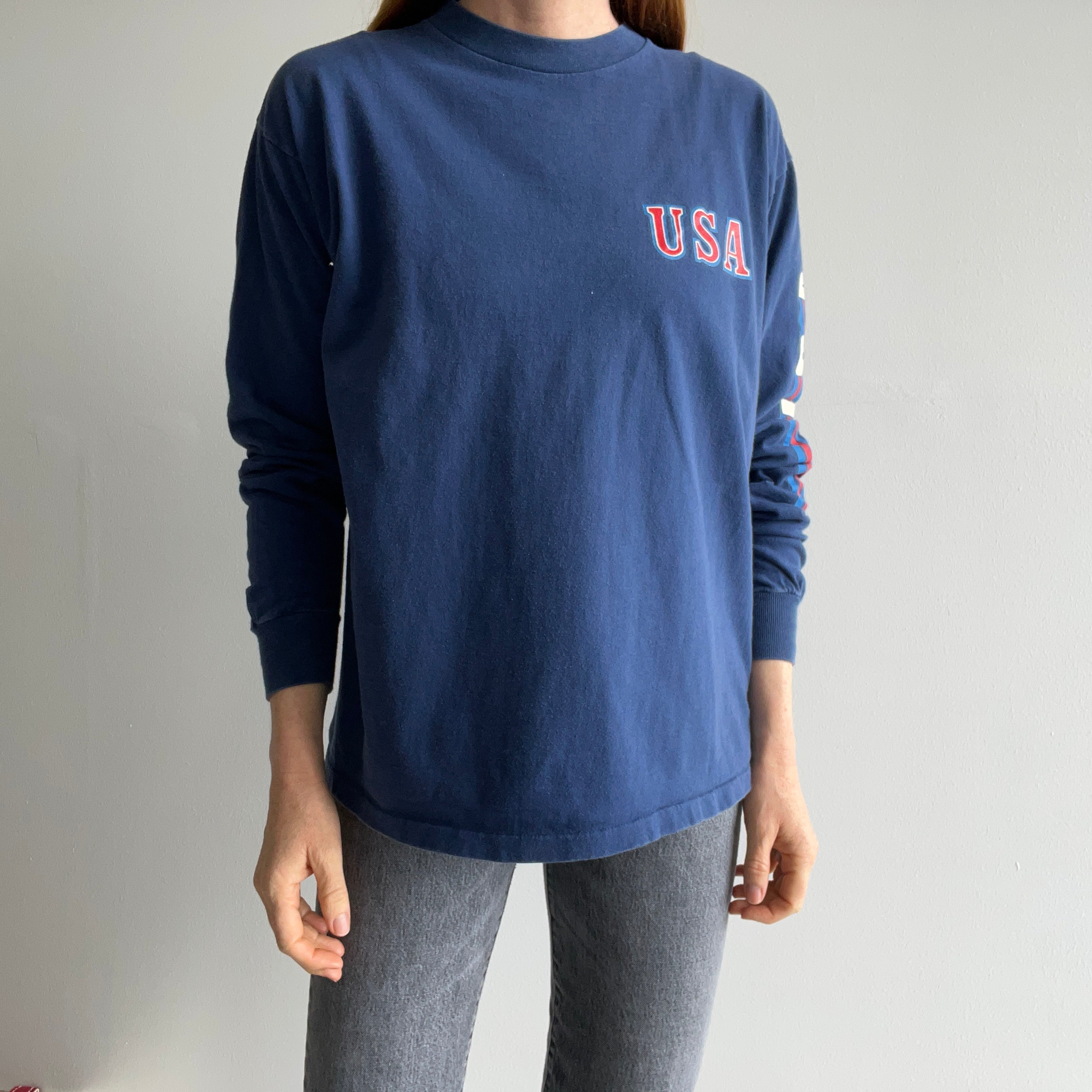 1980s USA Long Sleeve Cotton T-Shirt