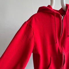 1980s Sweet Little Red Zip Up Hoodie