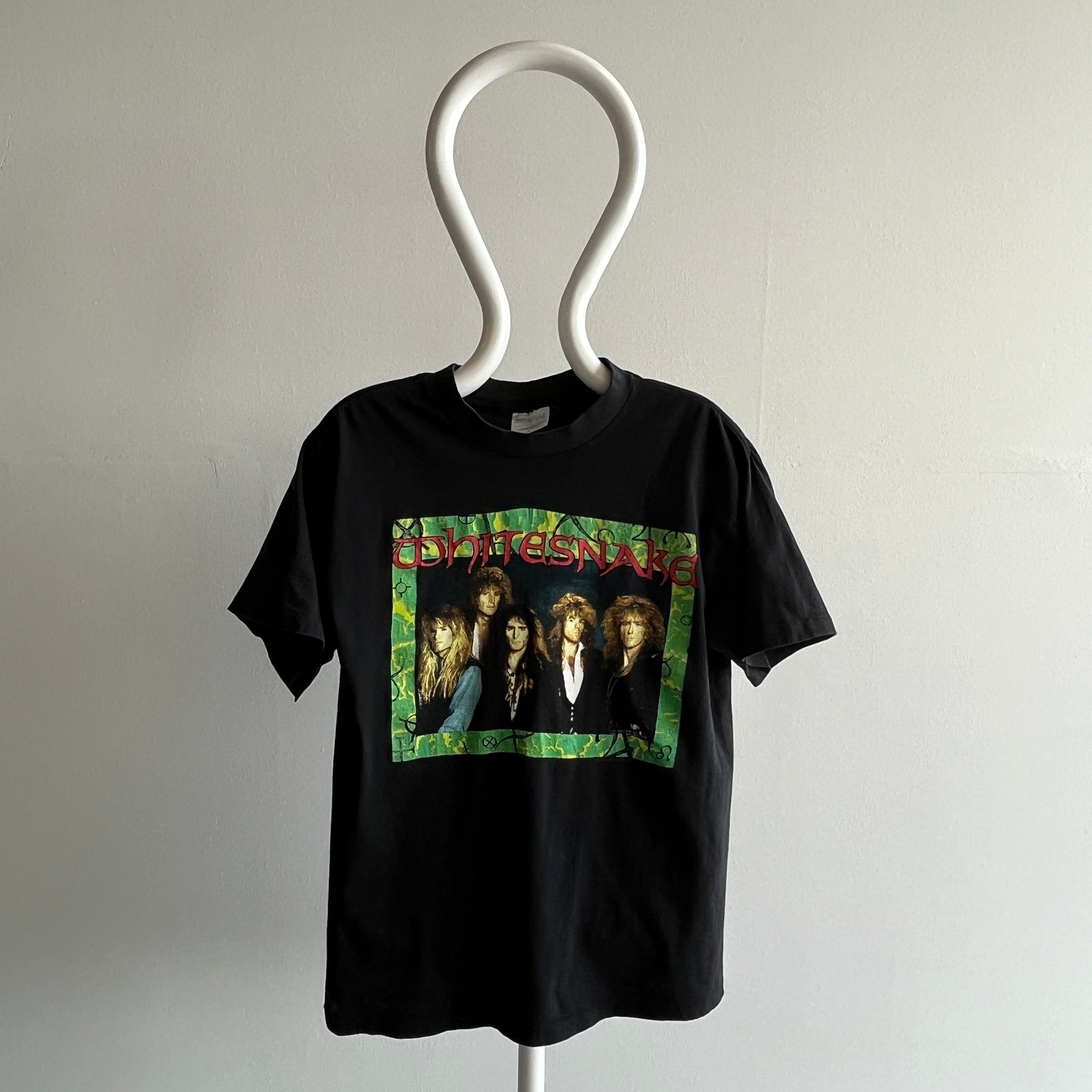 1990 White Snake Front and Back T-Shirt