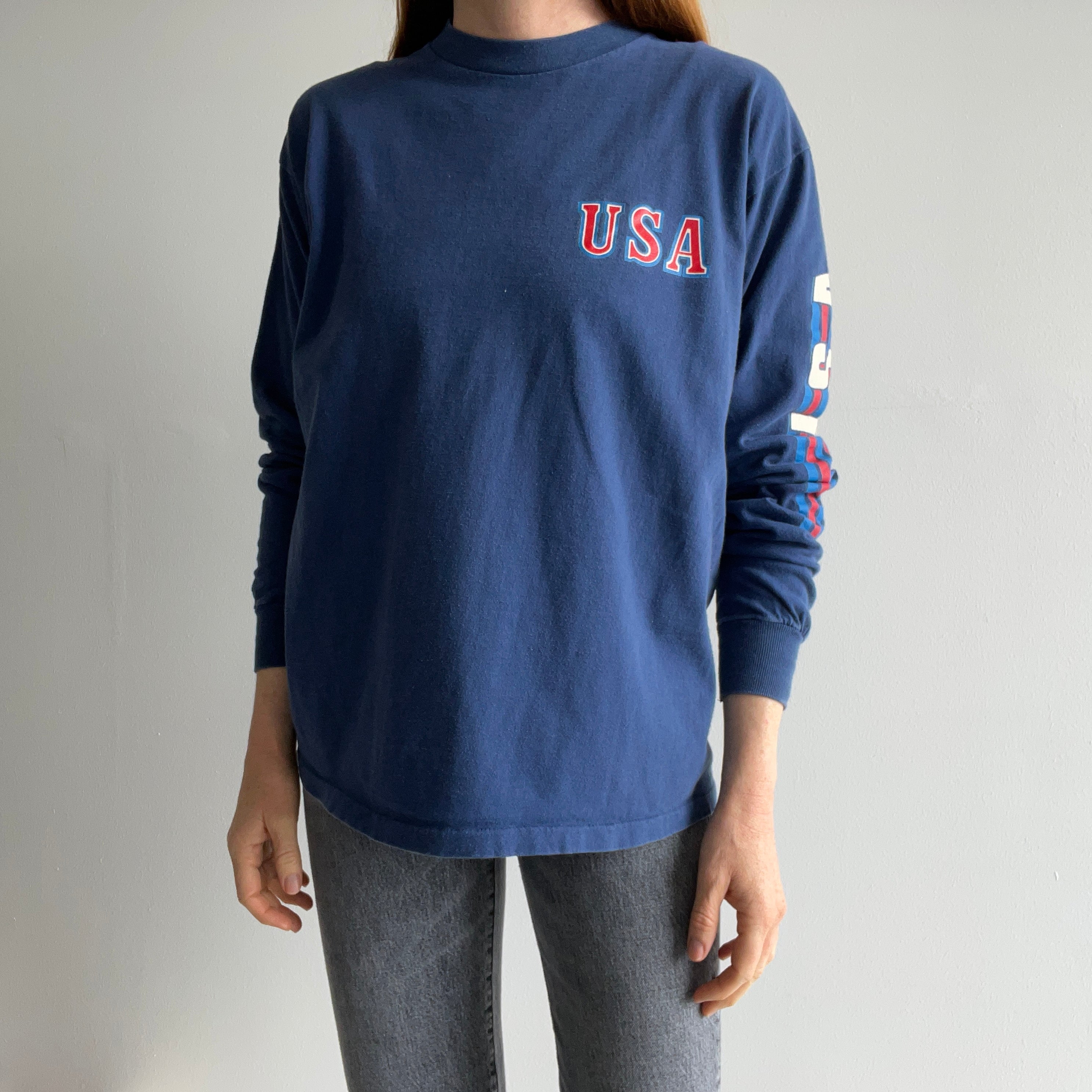 1980s USA Long Sleeve Cotton T-Shirt