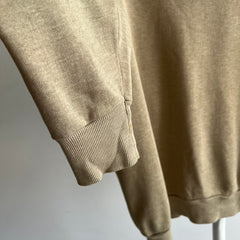 1970s Spruce V-Neck Khaki Sweatshirt