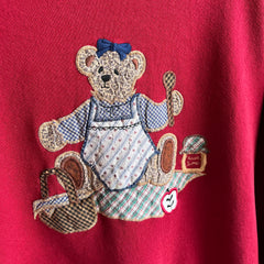 1980/90s Martha Stewart-esque Teddy Bear and Some Apple Butter Sweatshirt