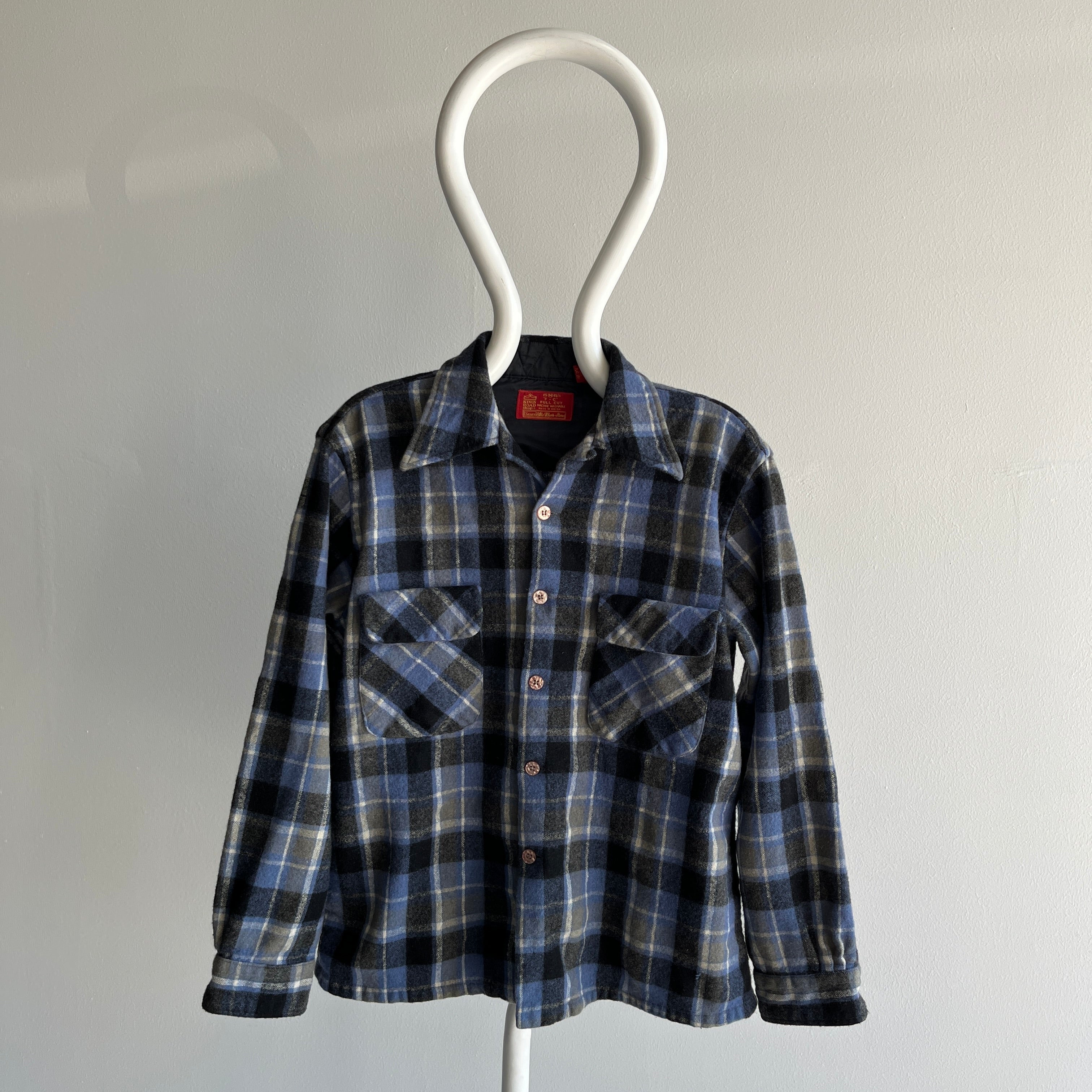 1970s Kings Road Smaller Flannel - Wool and Nylon