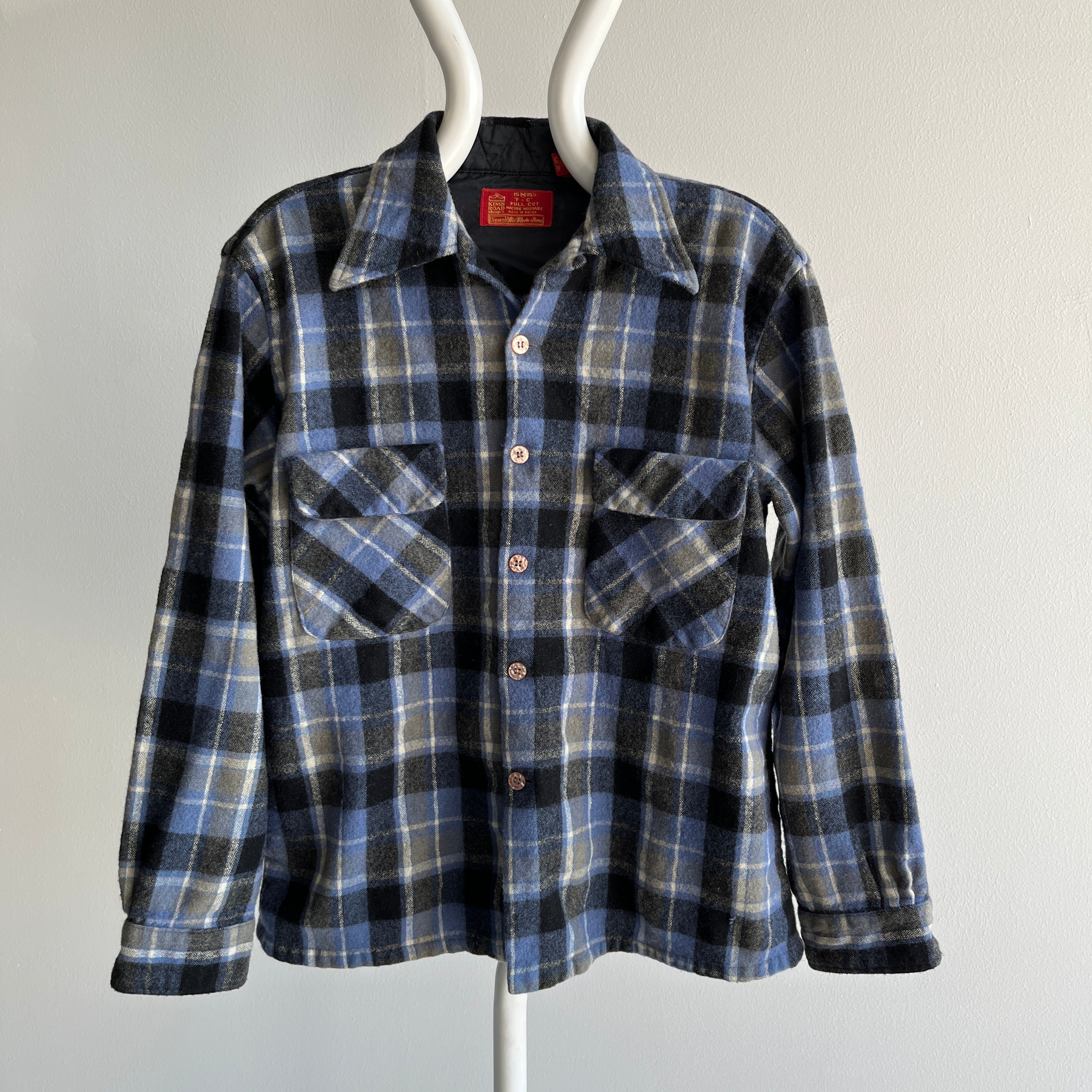 1970s Kings Road Smaller Flannel - Wool and Nylon