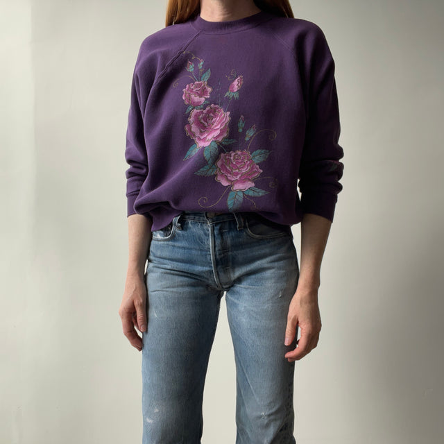 1980s Rose Sweatshirt - THE SLEEVES!