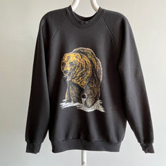 1980s Super Bizarre Mended Grizzly Bear Sweatshirt by FOTL