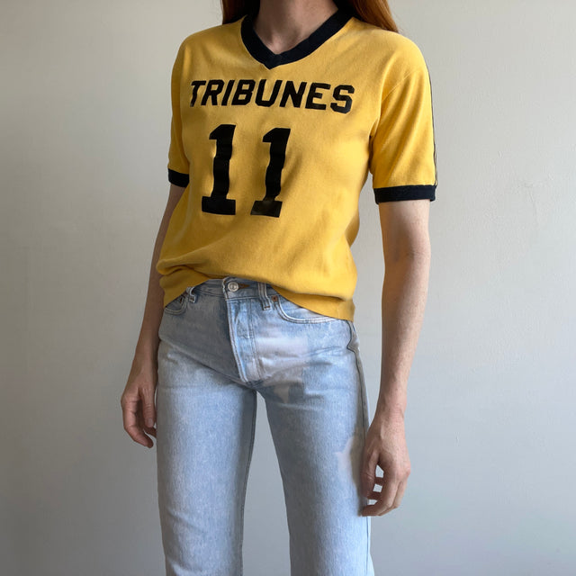 1970s Tribune Knit V-Neck T-Shirt - Rad