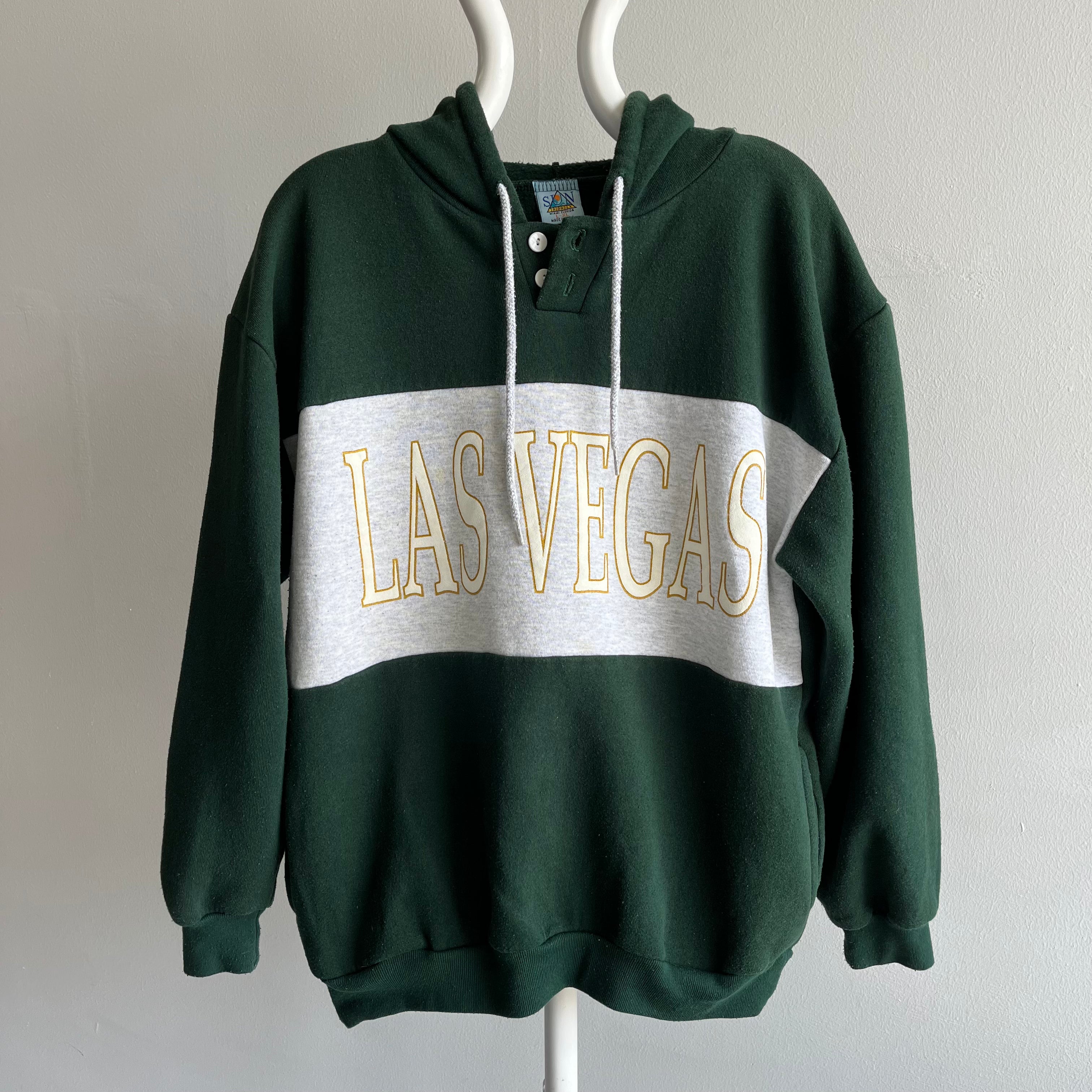 1980/90s Las Vegas Color Block Hoodie