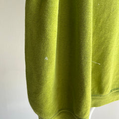 1960/70s Lime Green Soft and Cozy Delightfully Slouchy Warm Up - Oh My!