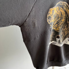 1980s Super Bizarre Mended Grizzly Bear Sweatshirt by FOTL