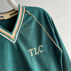 1970s Champion Brand TLC V-Neck Two Tone Sweatshirt