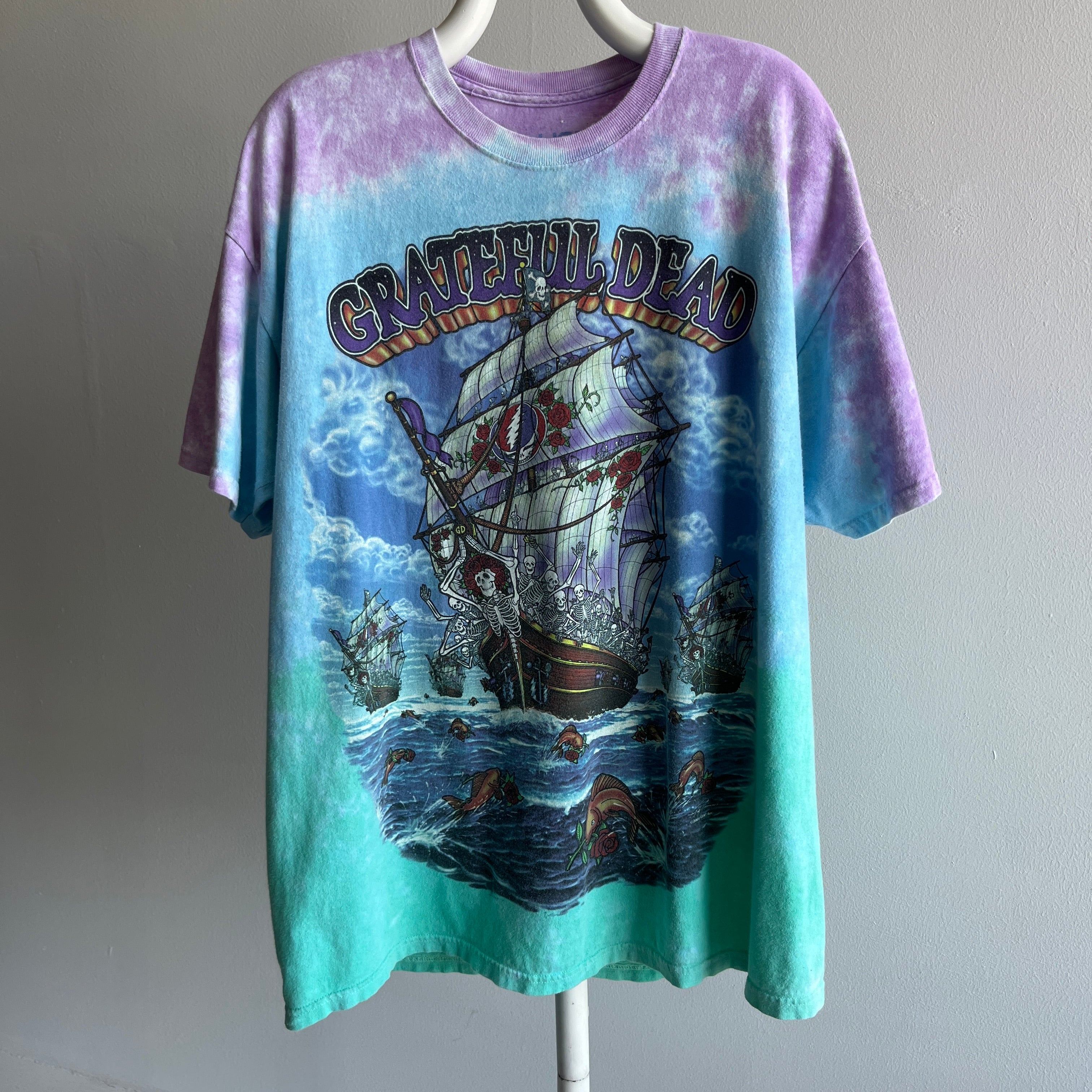 2001 Grateful Dead by Liquid Blue - Ship of Fools Front and Back T-Shirt