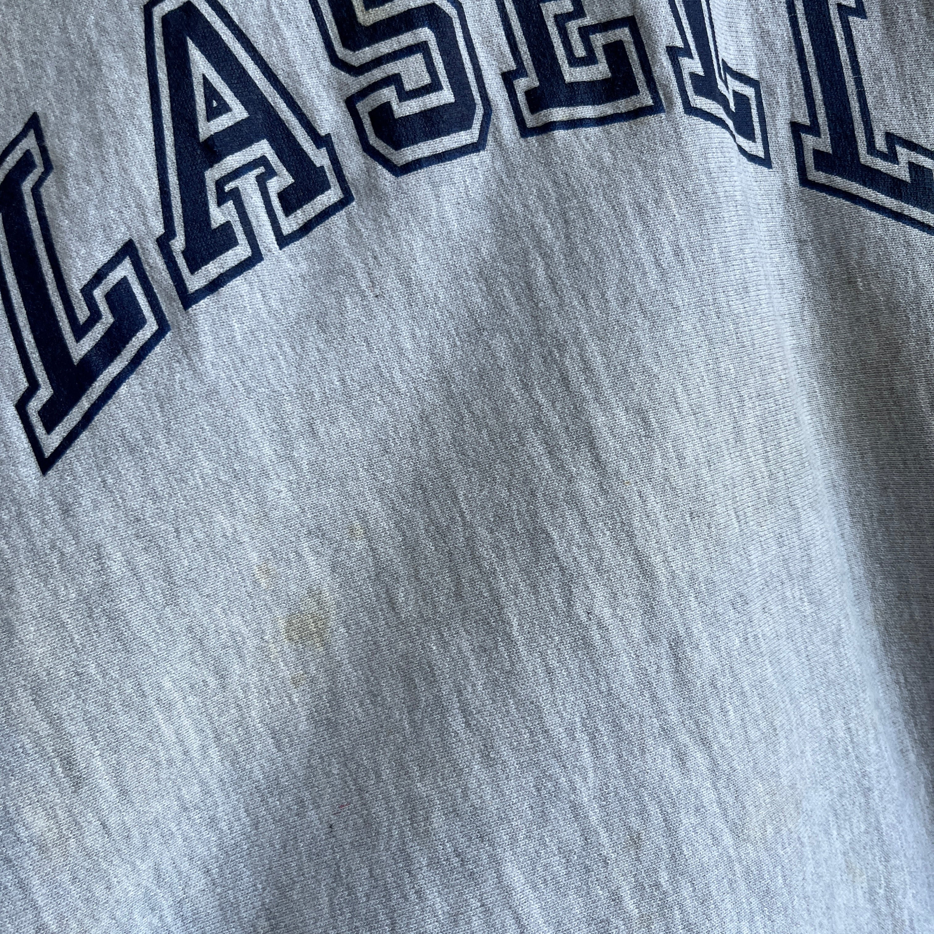 1980/90s Lasell Reverse Weave USA Made Champion Nicely Worn Heavyweight Sweatshirt