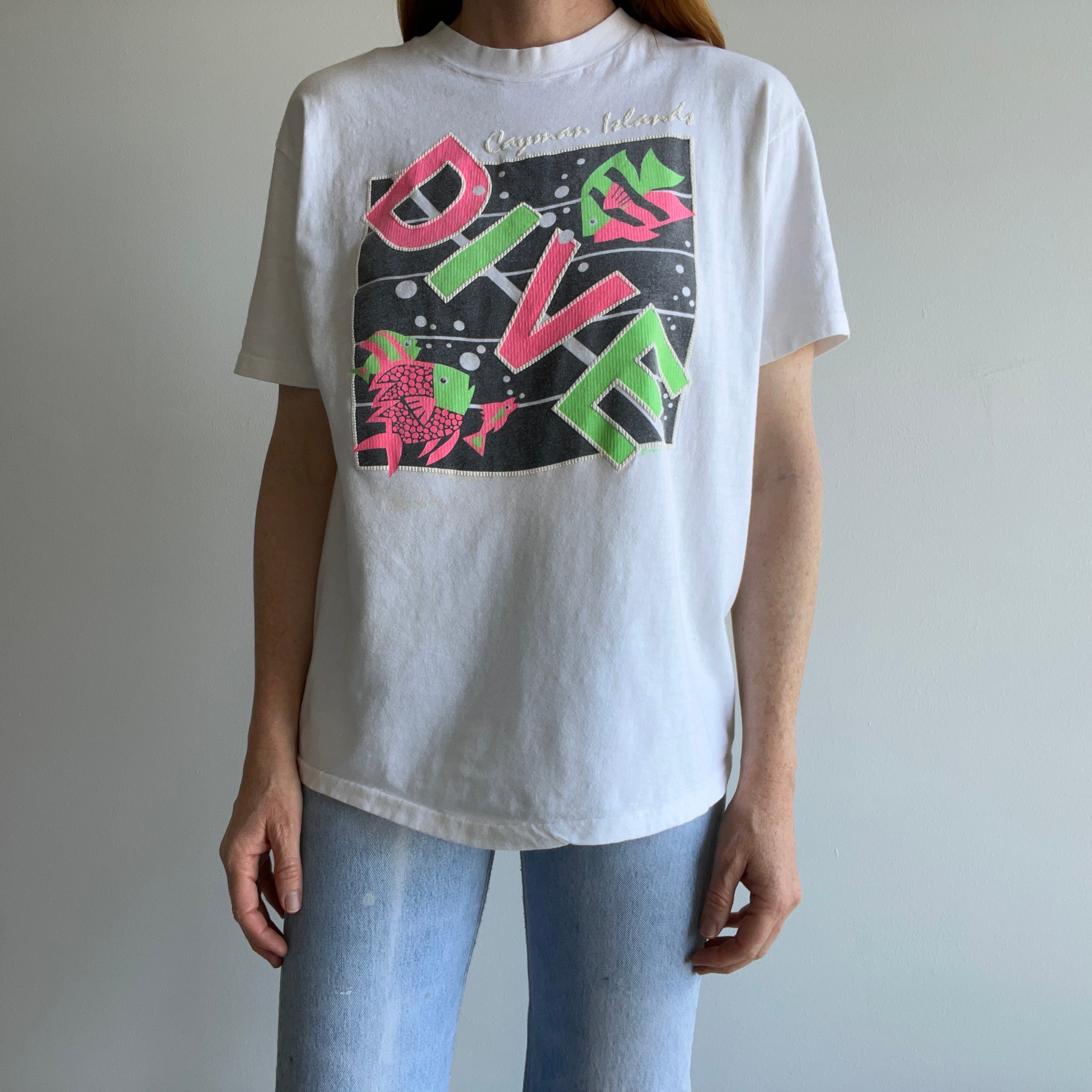 1980s Caymen Islands, DIVE - Cotton T-Shirt