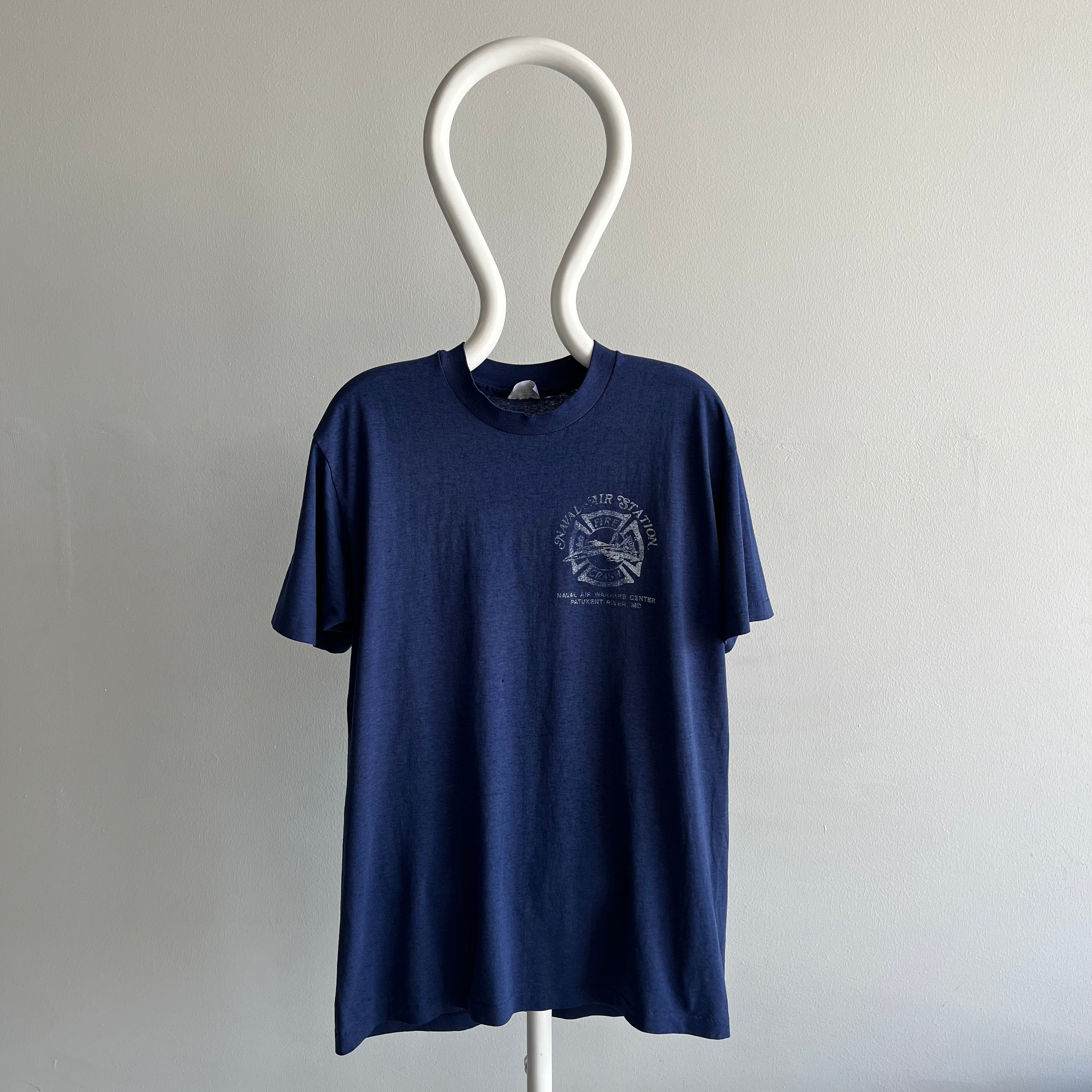 1980/90s Naval AIr Fire Station 50/50 T-Shirt