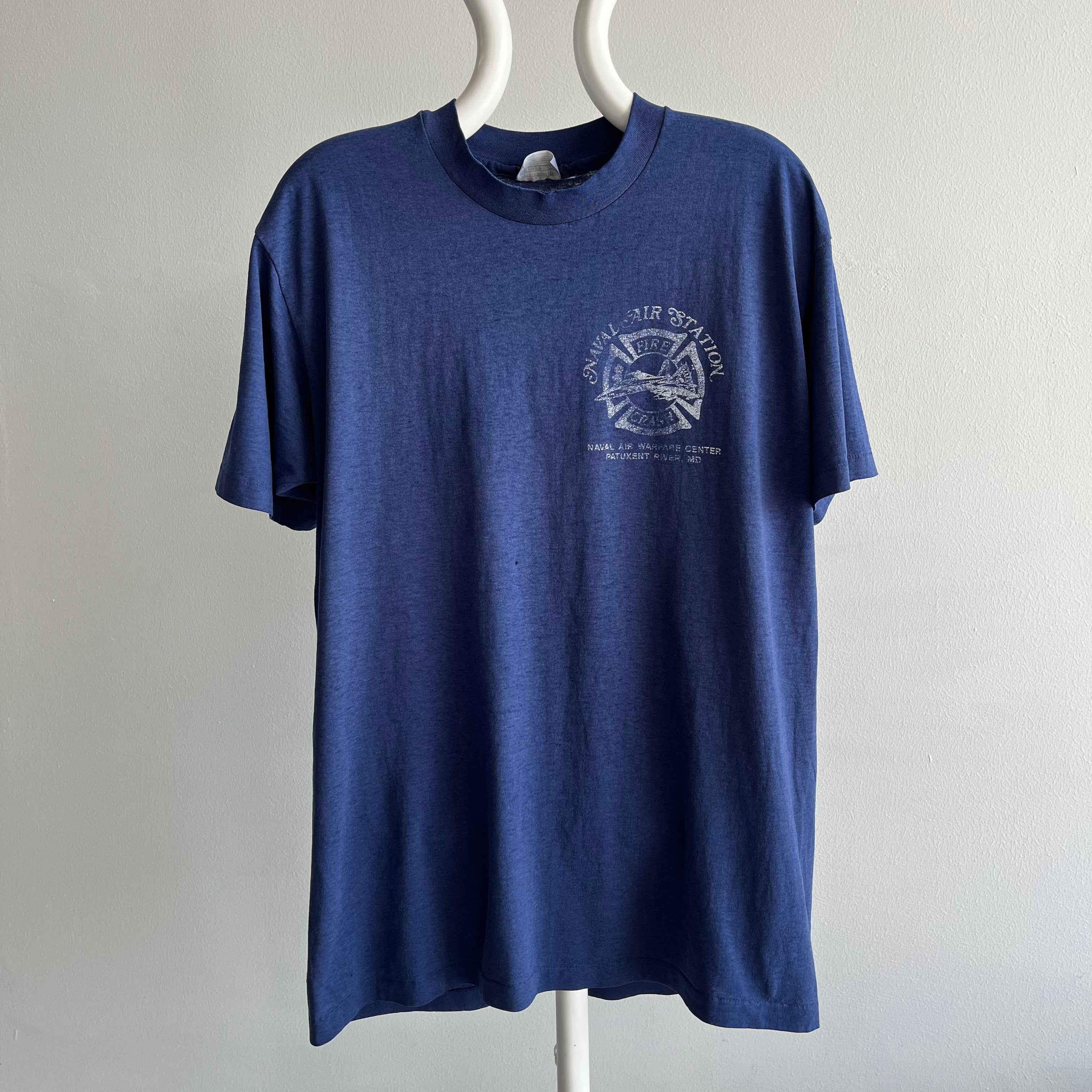 1980/90s Naval AIr Fire Station 50/50 T-Shirt