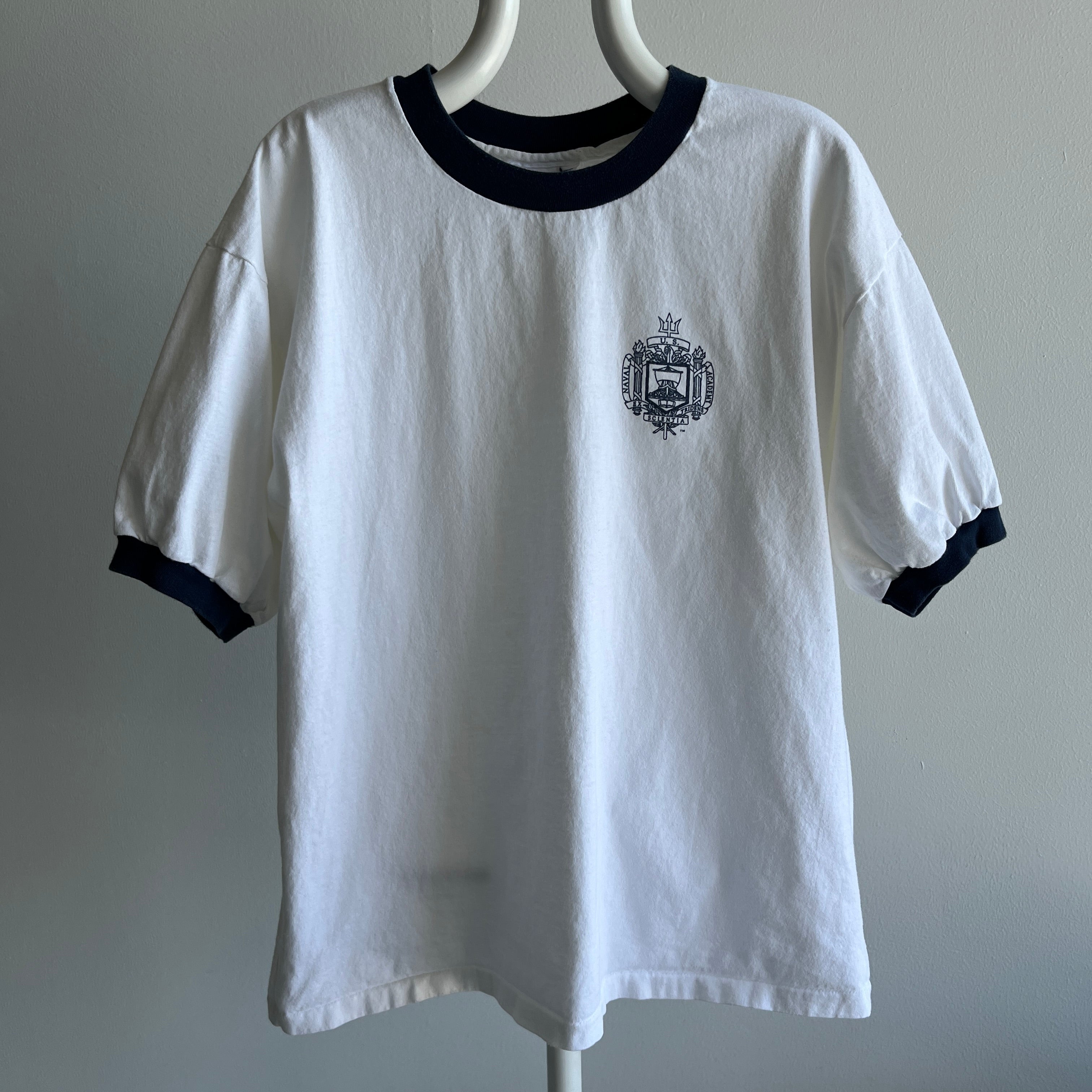 1980/90s US Naval Academy Cotton Ring T-Shirt