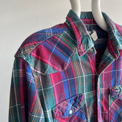 1980s USA Made Wrangler Cotton Cowboy Shirt