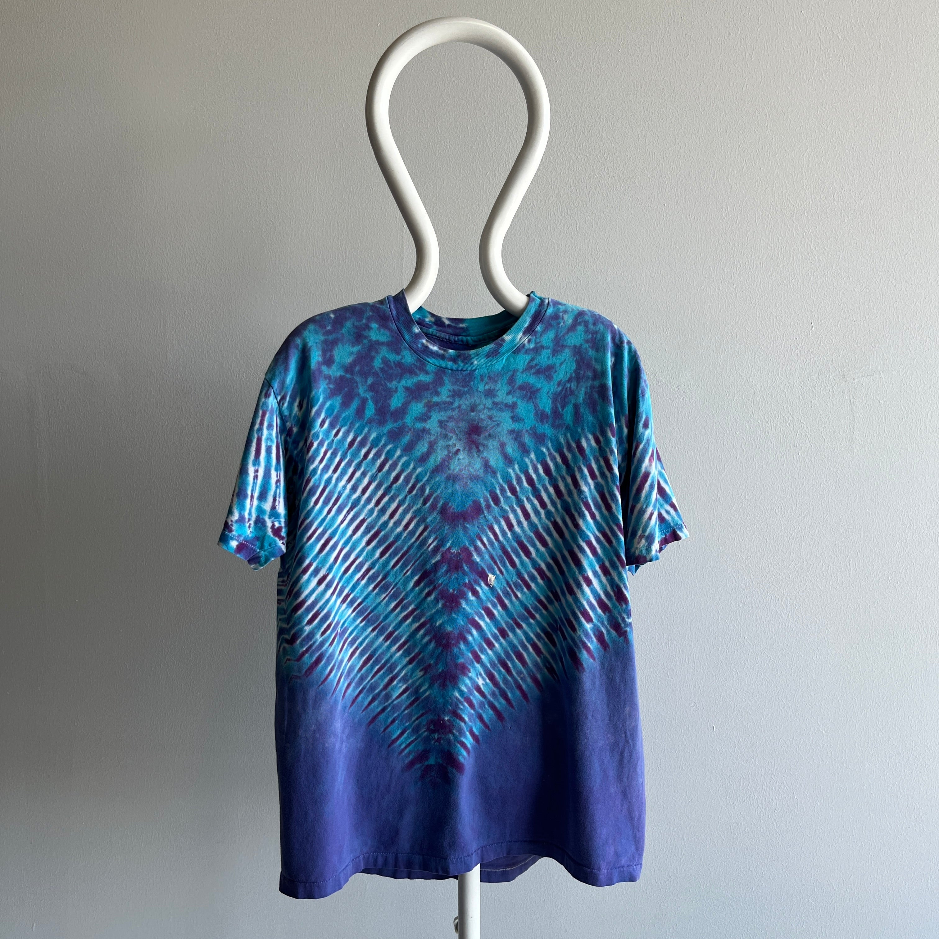 1980s Rad Worn Tie Dye T-Shirt - Cool Wear Holes