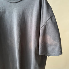 1980/90s 3XL Sun Faded Blank Black T-Shirt