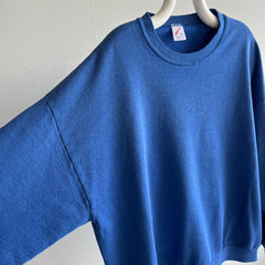 1990s Blank Blue Sweatshirt with Dreamy Arms