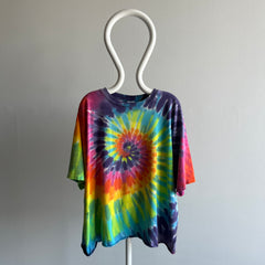 1980s Classic Tie Dye Cut Hem T-Shirt - Awesome Drape/Hang