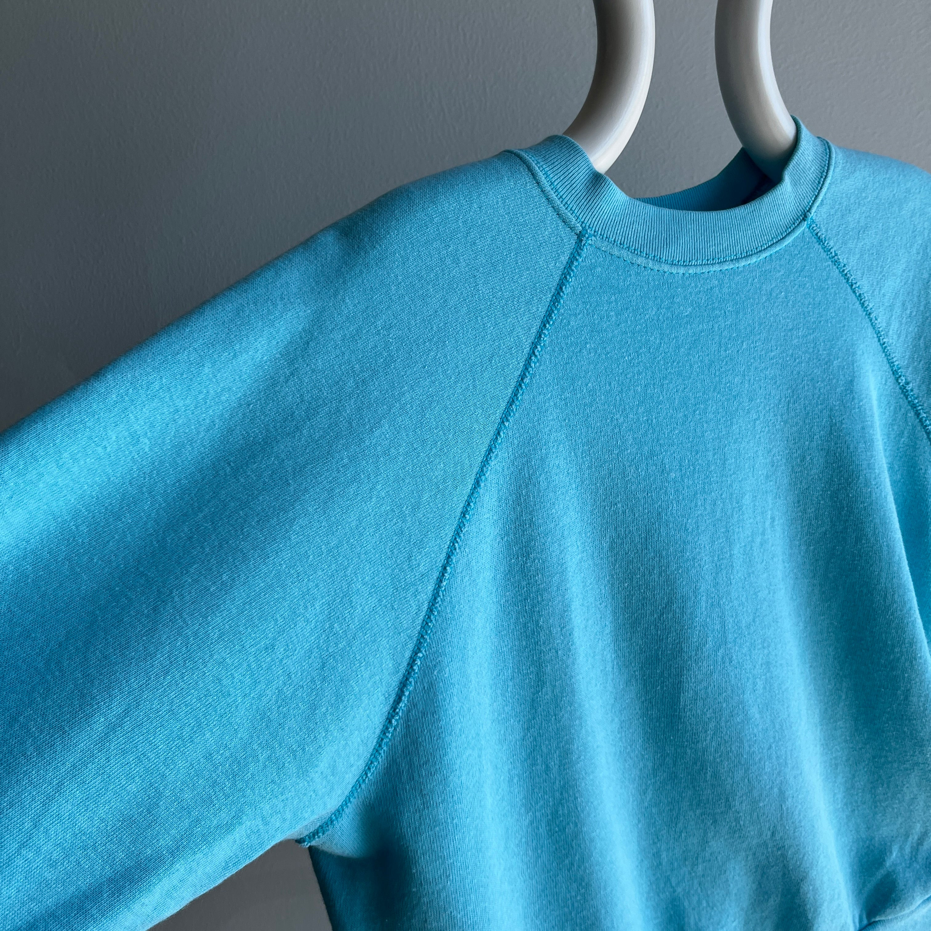 1970s Blank Aqua Sweatshirt - WOW