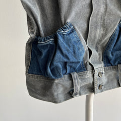 1980s !!! Bon Jour !!! Brand Two Tone Denim Vest - THIS!!!!