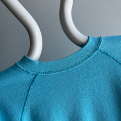 1970s Blank Aqua Sweatshirt - WOW