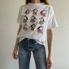 1980/90s Surfer Penguins in Sunnies T-Shirt