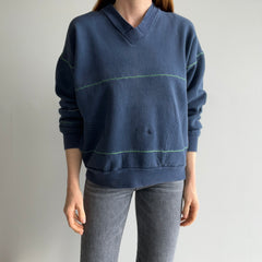 1970s Mended Heavyweight Structured Van Court Sweatshirt with Pockets - Personal Collection Piece