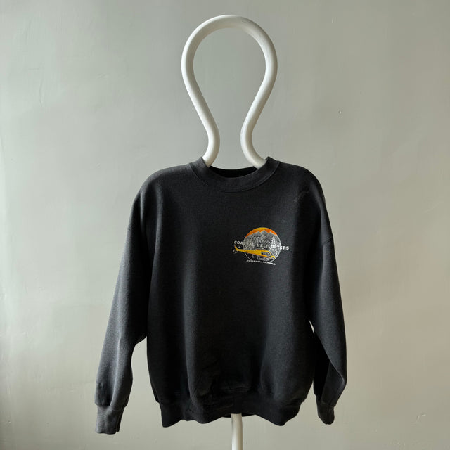 1990s Costal Helicopter Juneau, Alaska Front and Back Sweatshirt