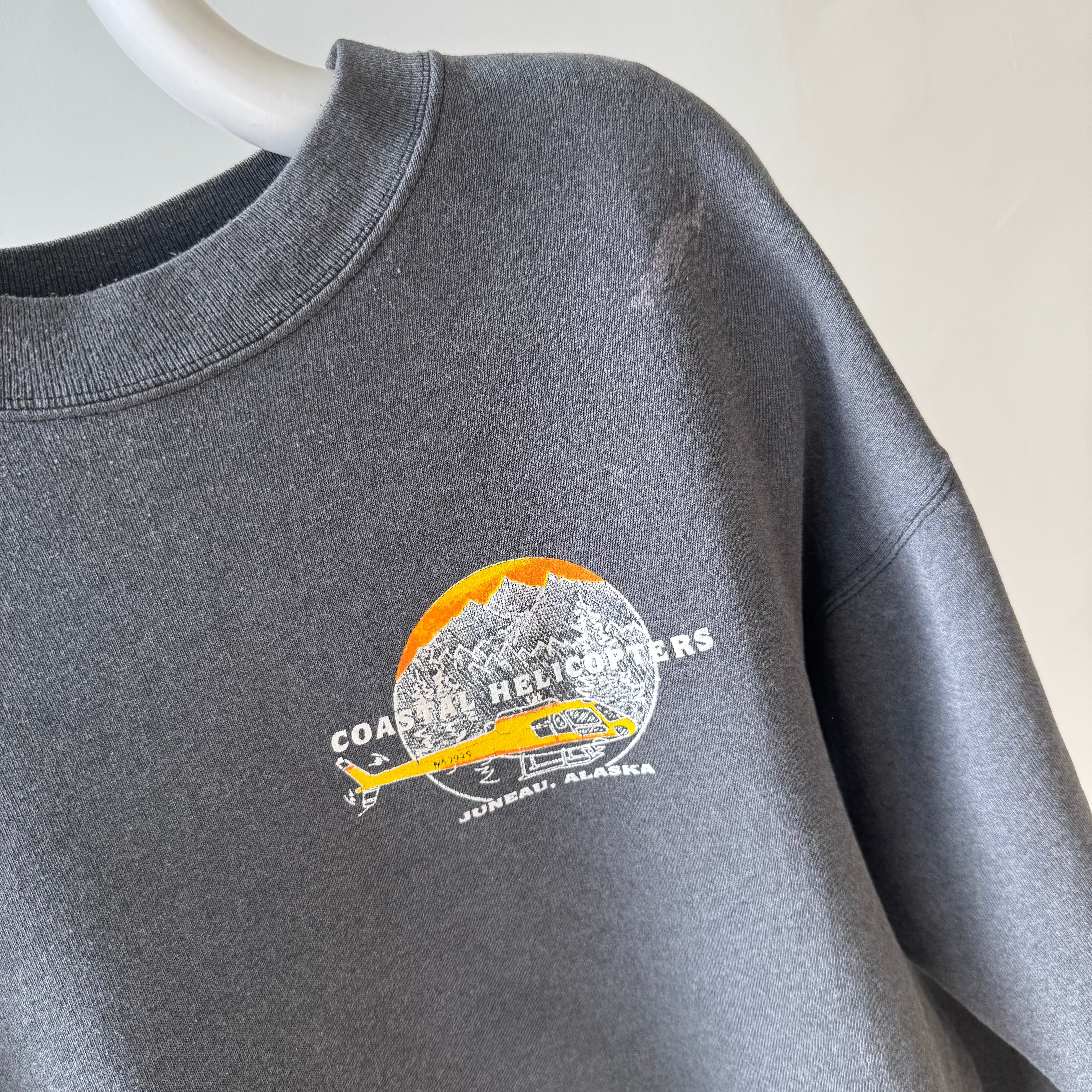 1990s Costal Helicopter Juneau, Alaska Front and Back Sweatshirt