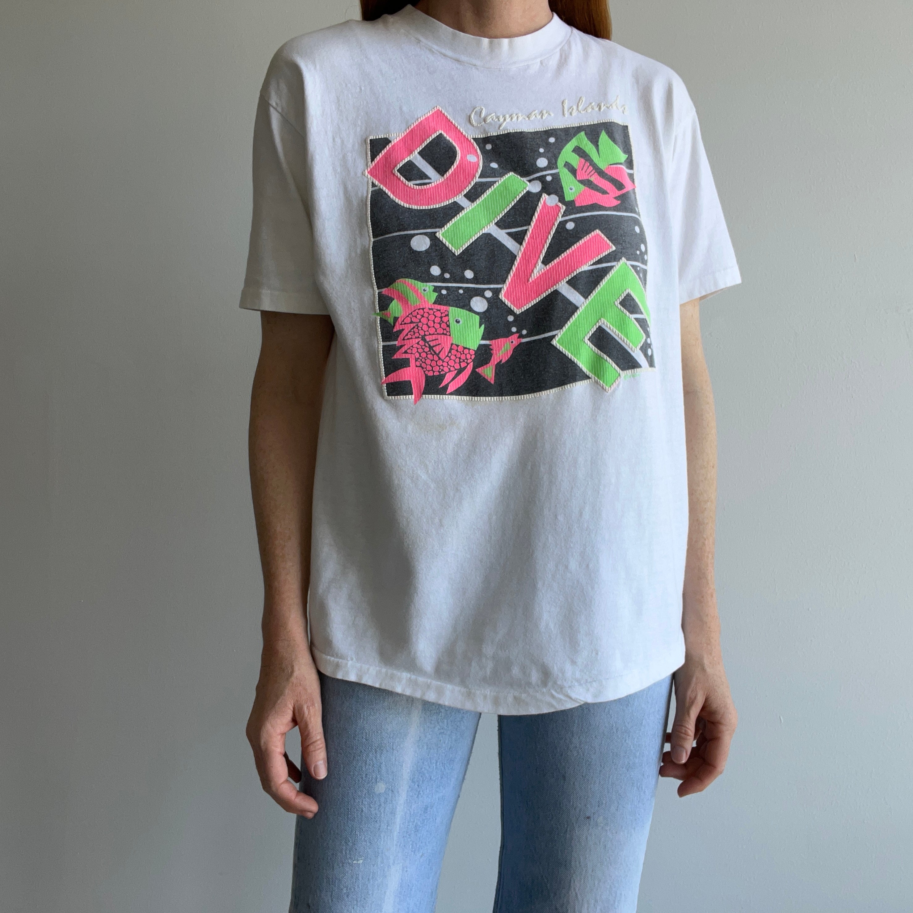 1980s Caymen Islands, DIVE - Cotton T-Shirt