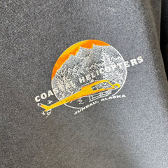 1990s Costal Helicopter Juneau, Alaska Front and Back Sweatshirt