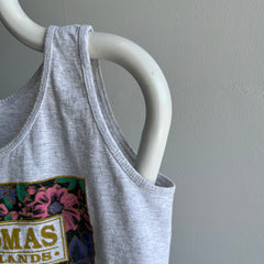 1980s St. Thomas Cropped Tank Top - Cotton. USA Made