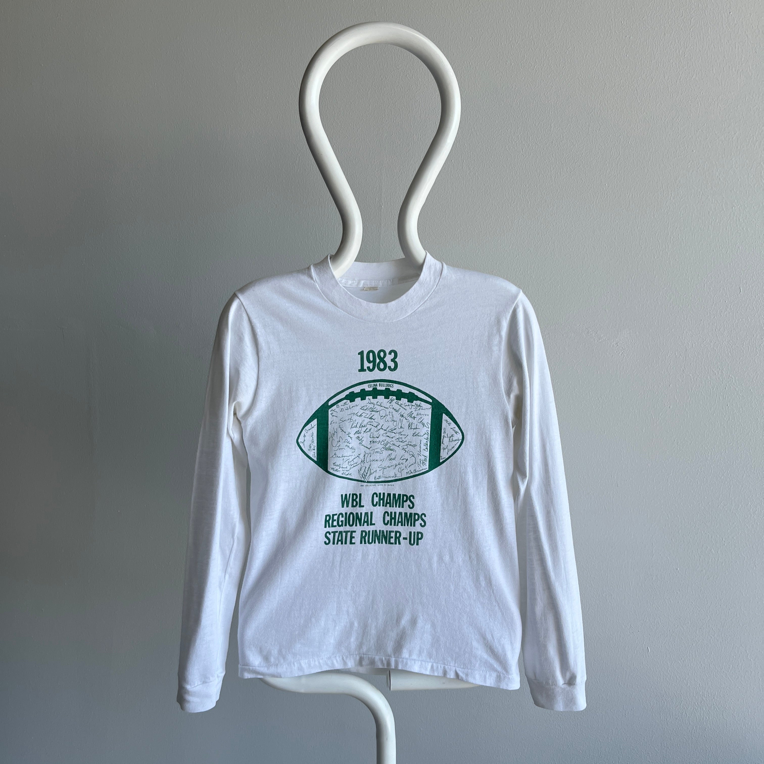 1983 Celina Bulldogs WBL Championships Long Sleeve T-Shirt - THE BACKSIDE!!!!