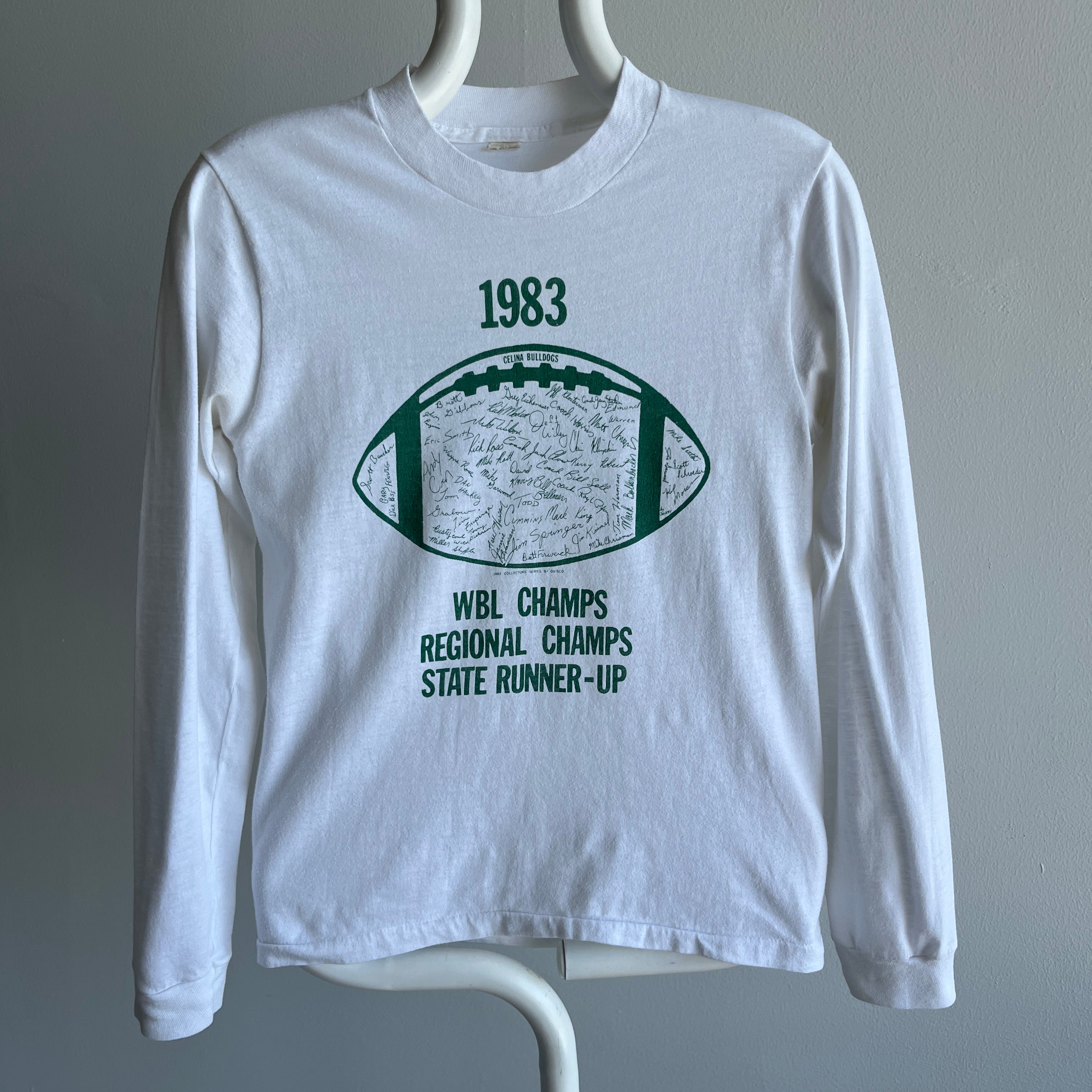 1983 Celina Bulldogs WBL Championships Long Sleeve T-Shirt - THE BACKSIDE!!!!