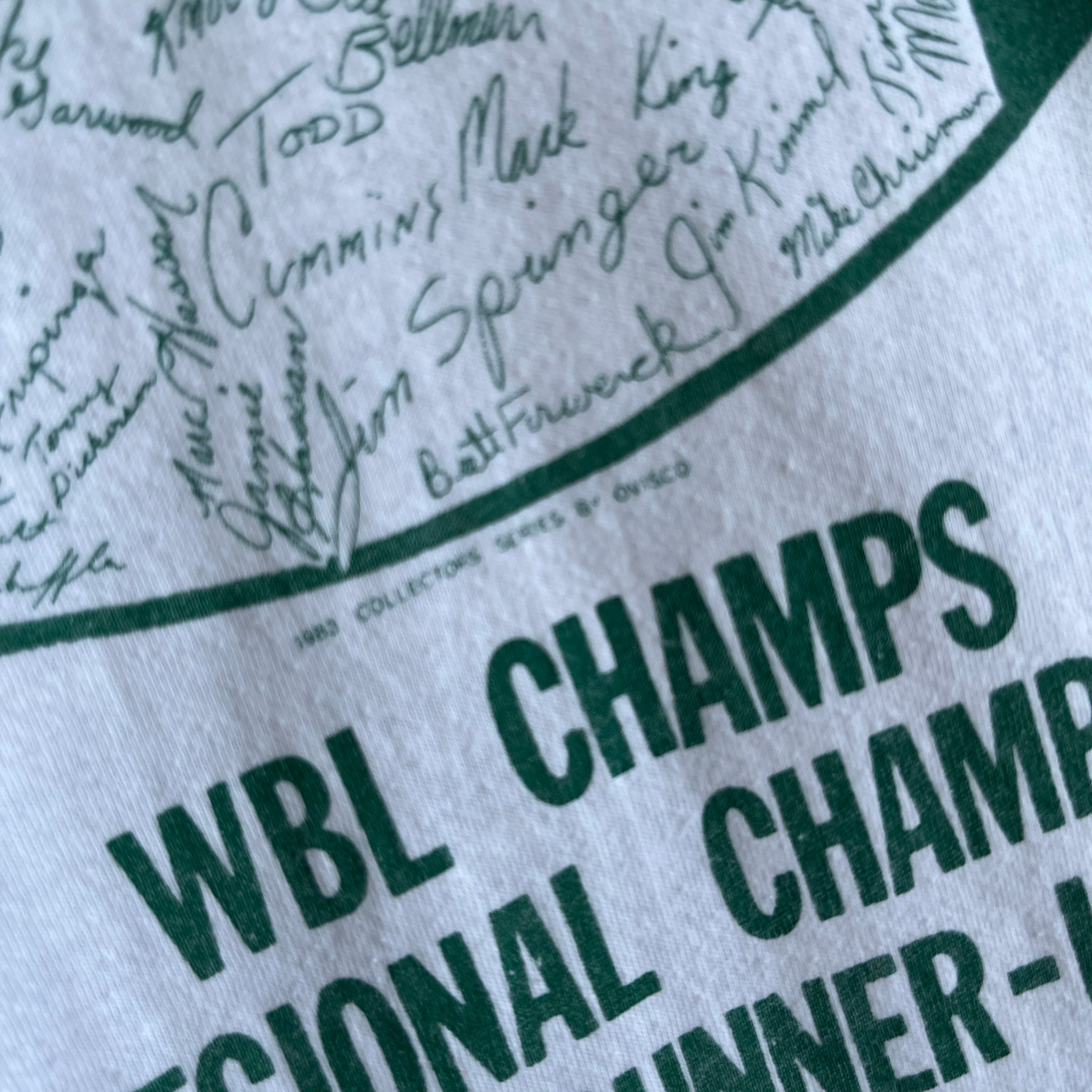 1983 Celina Bulldogs WBL Championships Long Sleeve T-Shirt - THE BACKSIDE!!!!