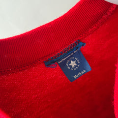 1980s Super Soft Bright Red Raglan Sweatshirt