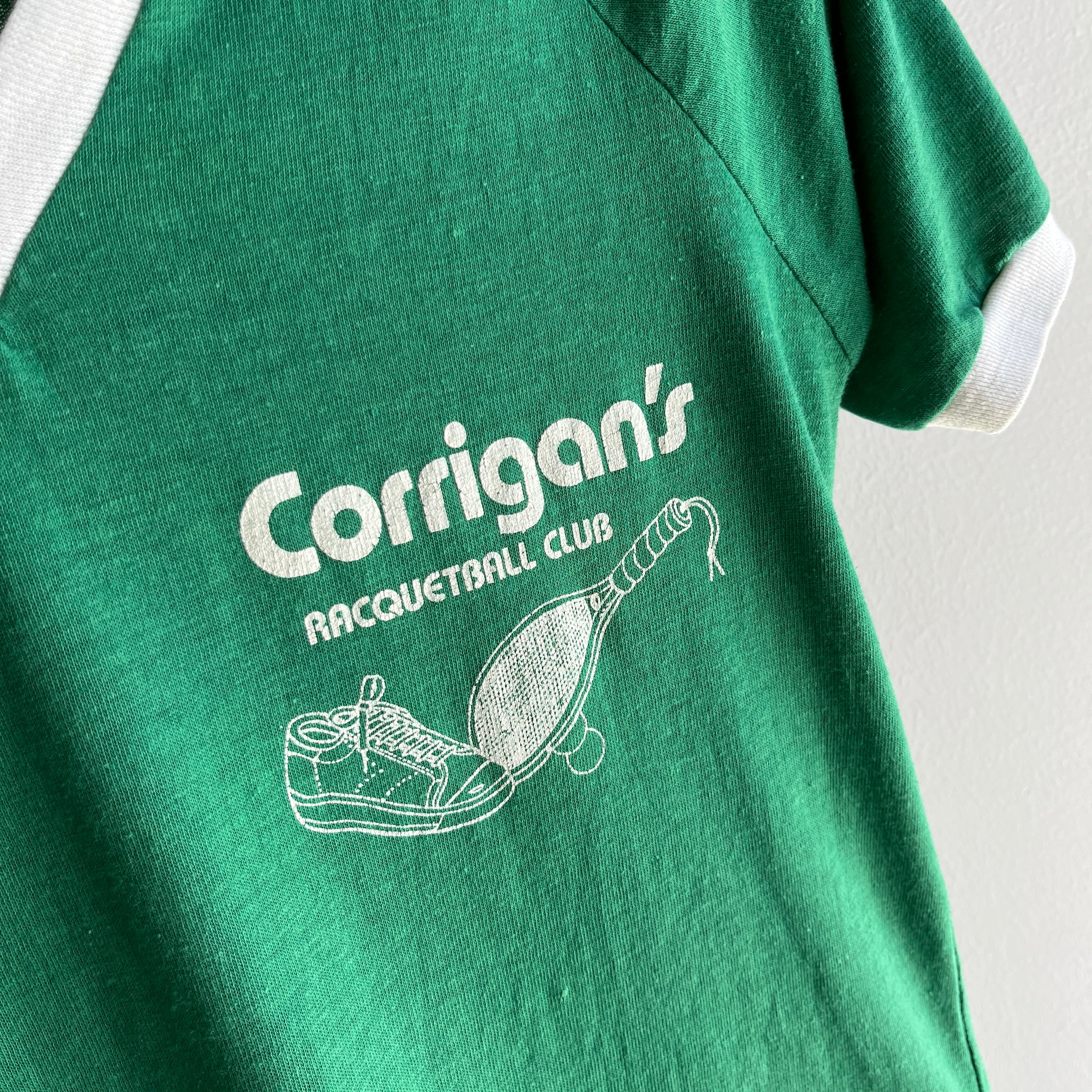 1970s Corrigan's Racquetball Club V-Neck