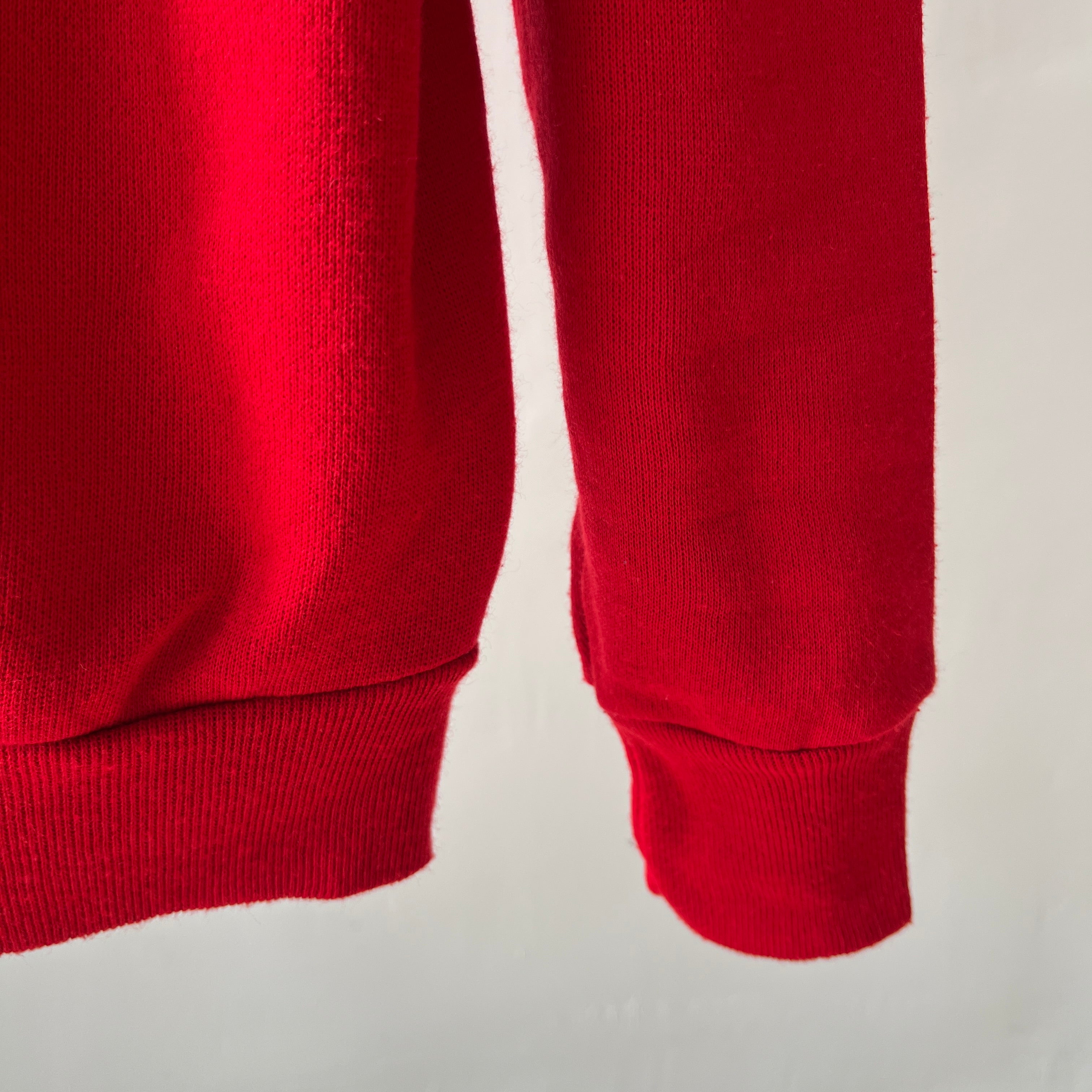 1980s Super Soft Bright Red Raglan Sweatshirt