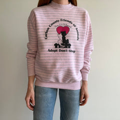 1980s Carbon County Friends of Animals - Adopt Don't Shop Sweatshirt - The Backside!