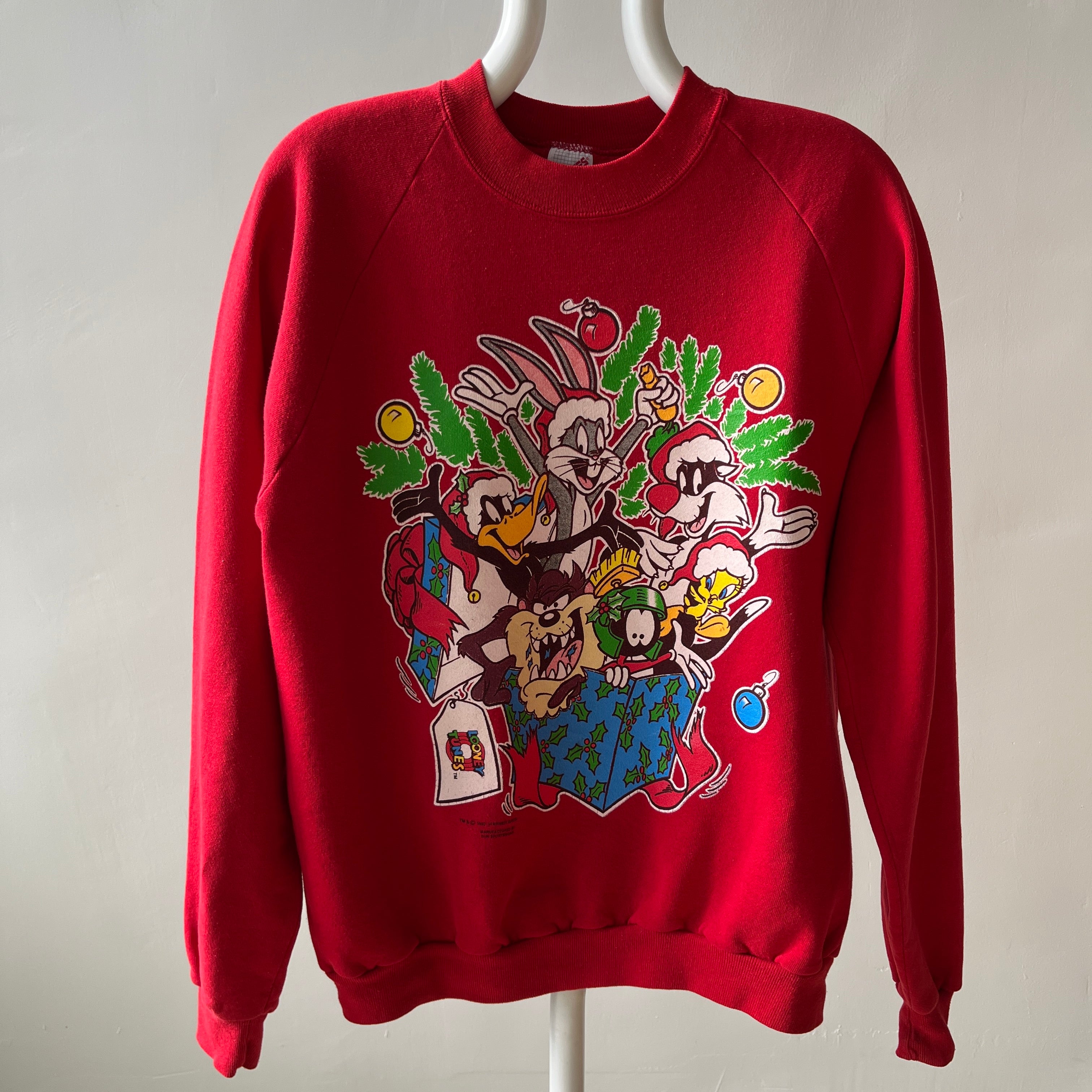 1993 Looney Tunes - The Whole Gang - Christmas Sweatshirt