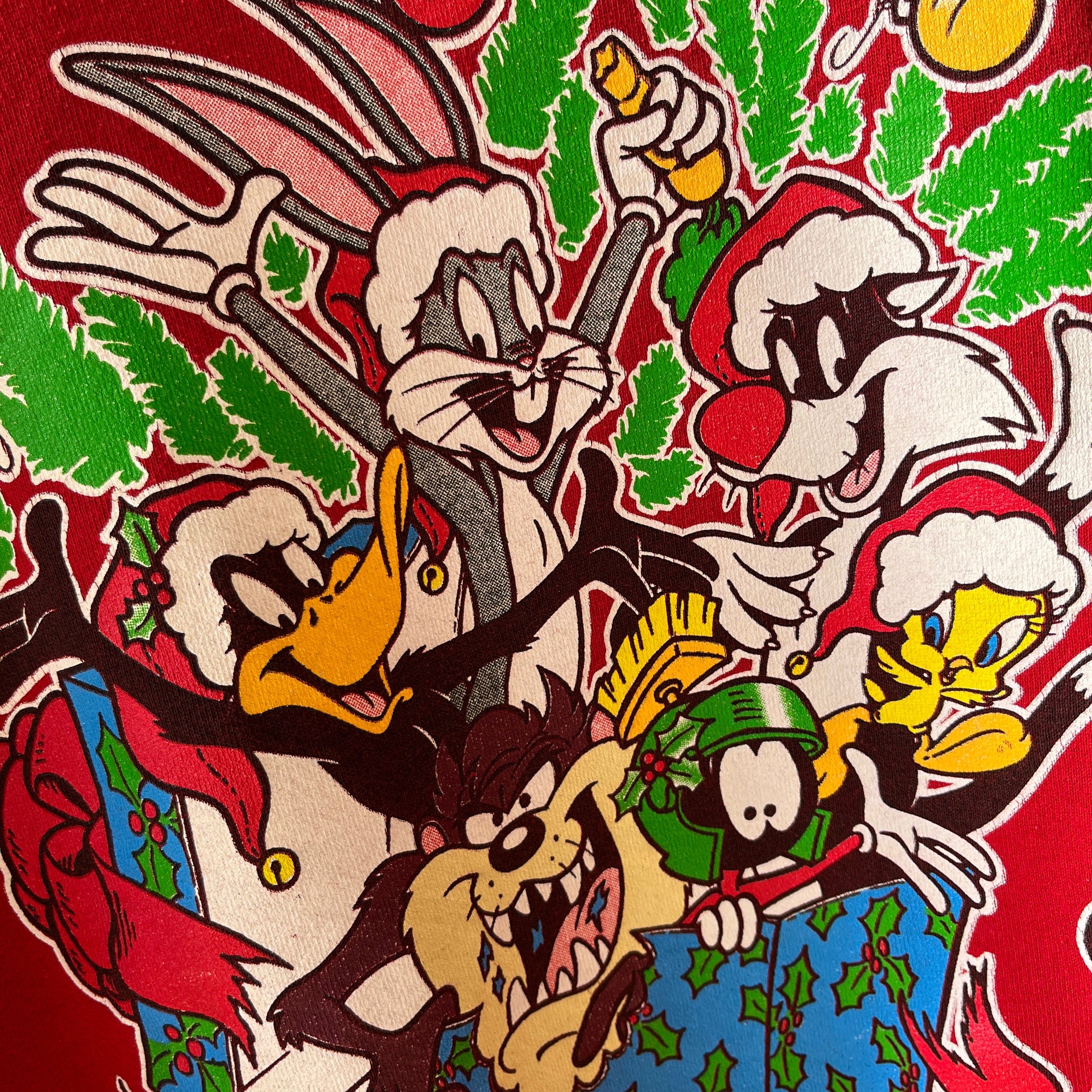 1993 Looney Tunes - The Whole Gang - Christmas Sweatshirt