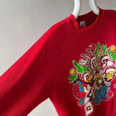 1993 Looney Tunes - The Whole Gang - Christmas Sweatshirt