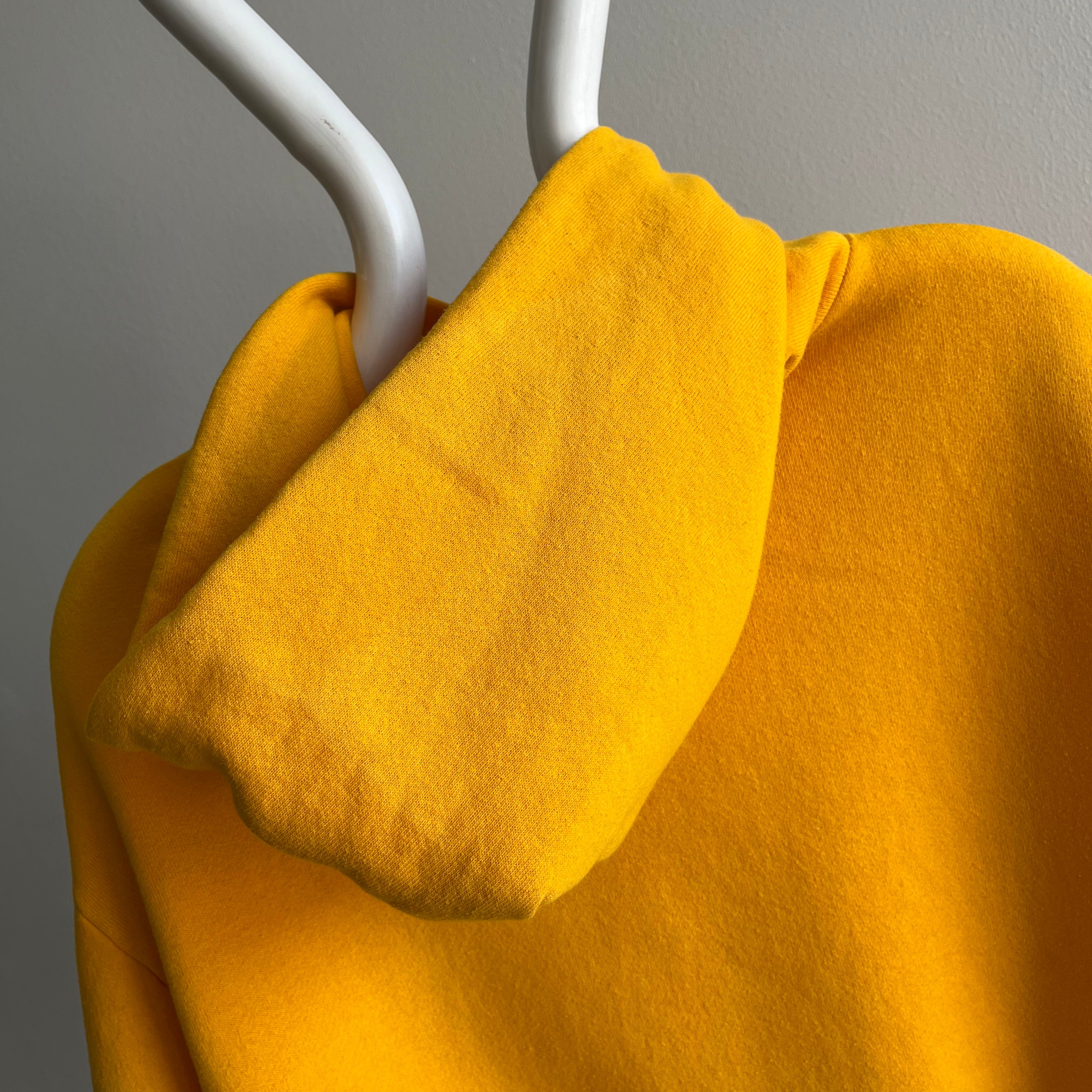 1980s Mustard/Marigold Yellow Pullover Hoodie