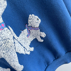 1980s Cats and Ribbons Wrap Around Sweatshirt - OMG