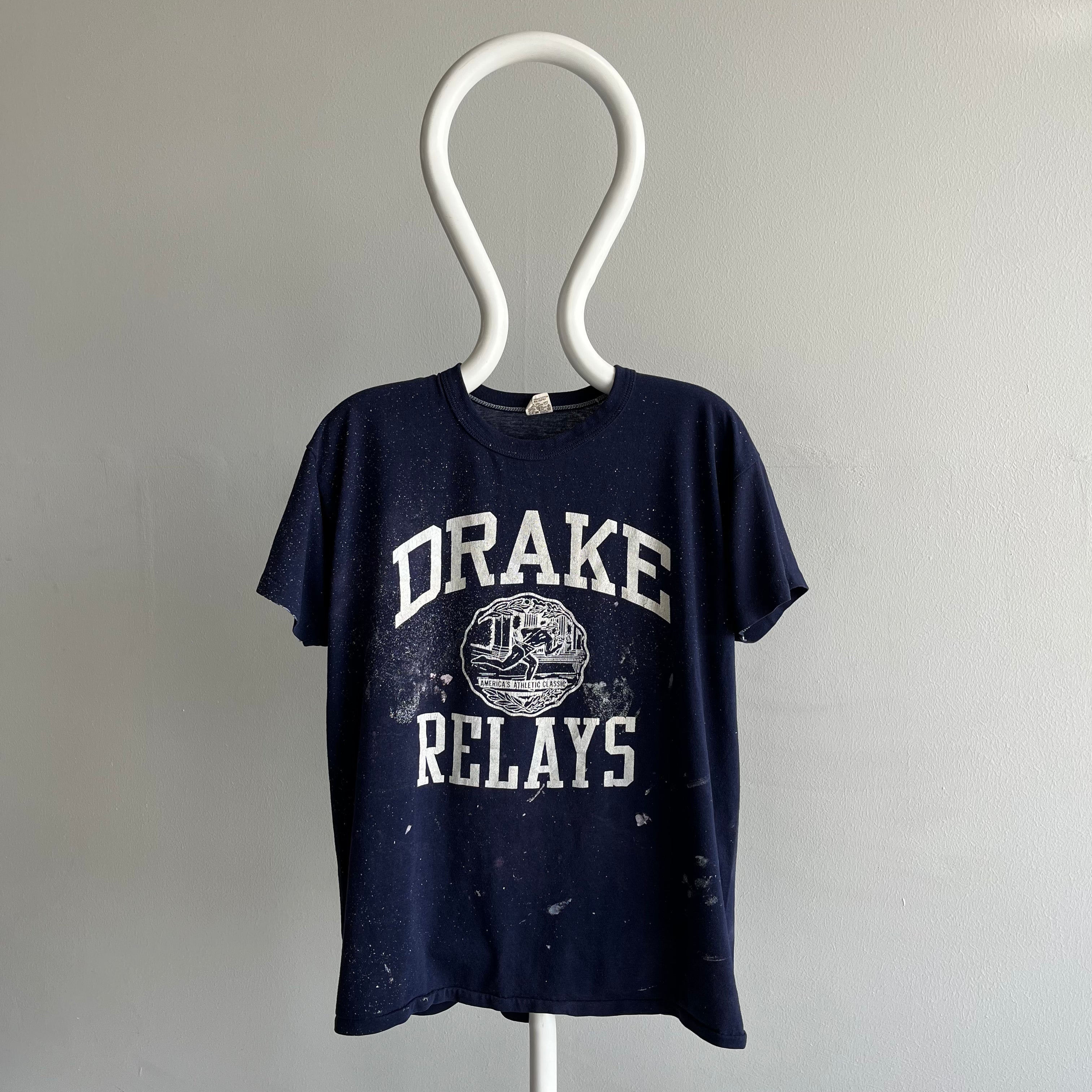 1970s Drake Relay Epically Paint Splattered T-Shirt by RUSSELL!!!!!!!!