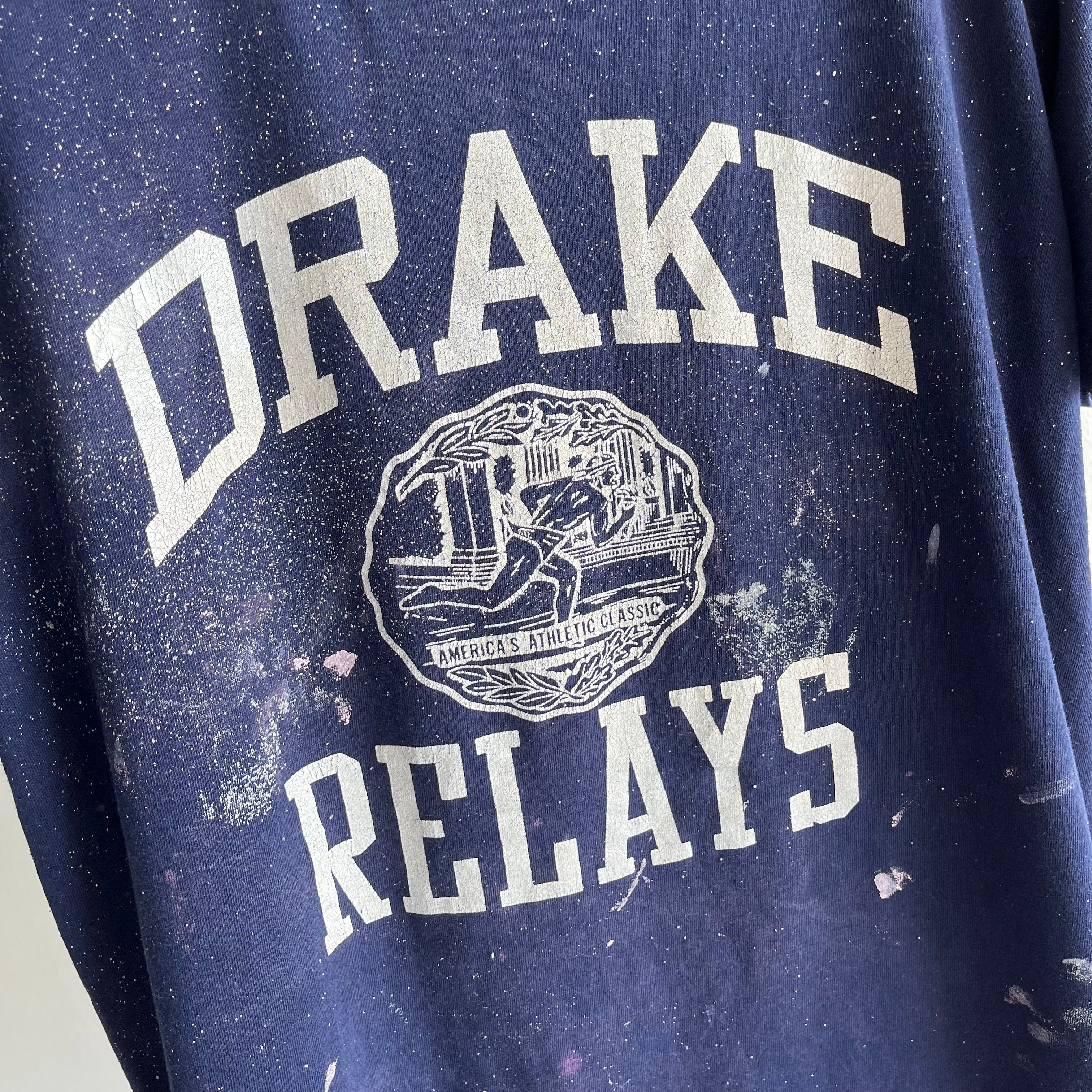 1970s Drake Relay Epically Paint Splattered T-Shirt by RUSSELL!!!!!!!!